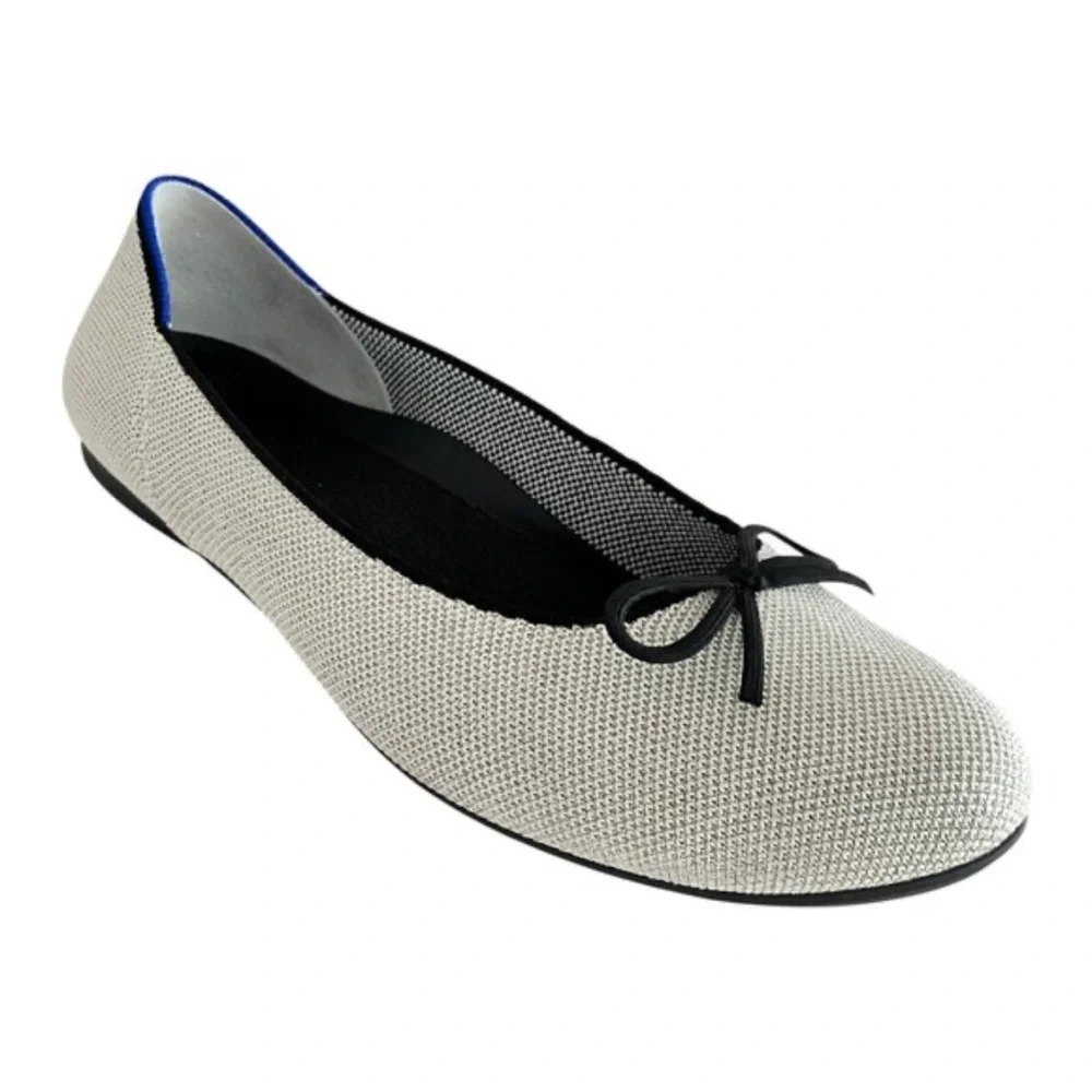 Rothy’s The Ballet Flat Diamond Metallic Size 10.5 NEW - Picture 2 of 9